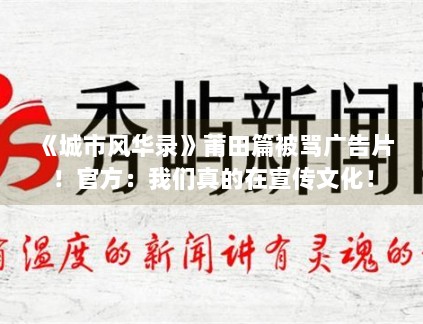 《城市风华录》莆田篇被骂广告片！官方：我们真的在宣传文化！