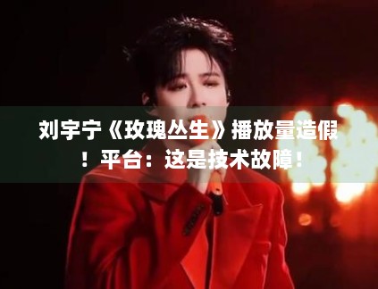 刘宇宁《玫瑰丛生》播放量造假！平台：这是技术故障！