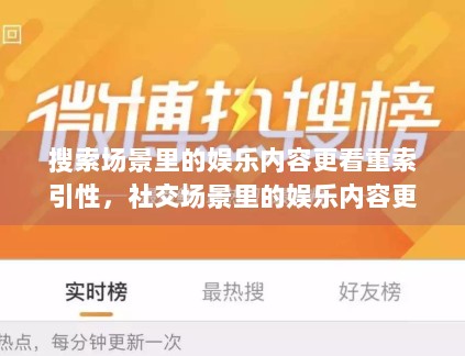 搜索场景里的娱乐内容更看重索引性，社交场景里的娱乐内容更看重情绪性，这个差异还在扩大